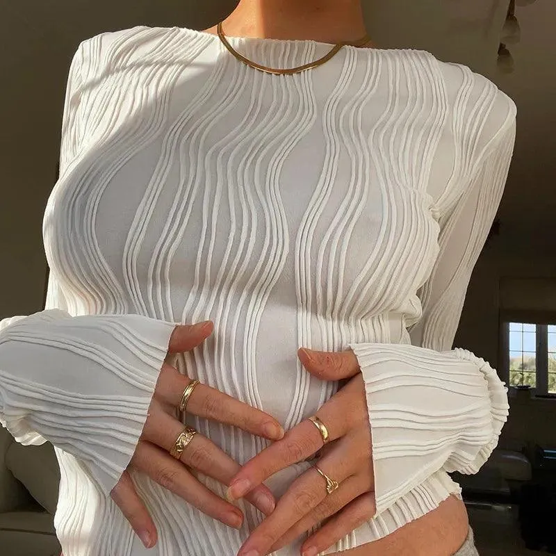 Autumn Vibes Ruched Tee: Y2K Street Style Fashion Essential