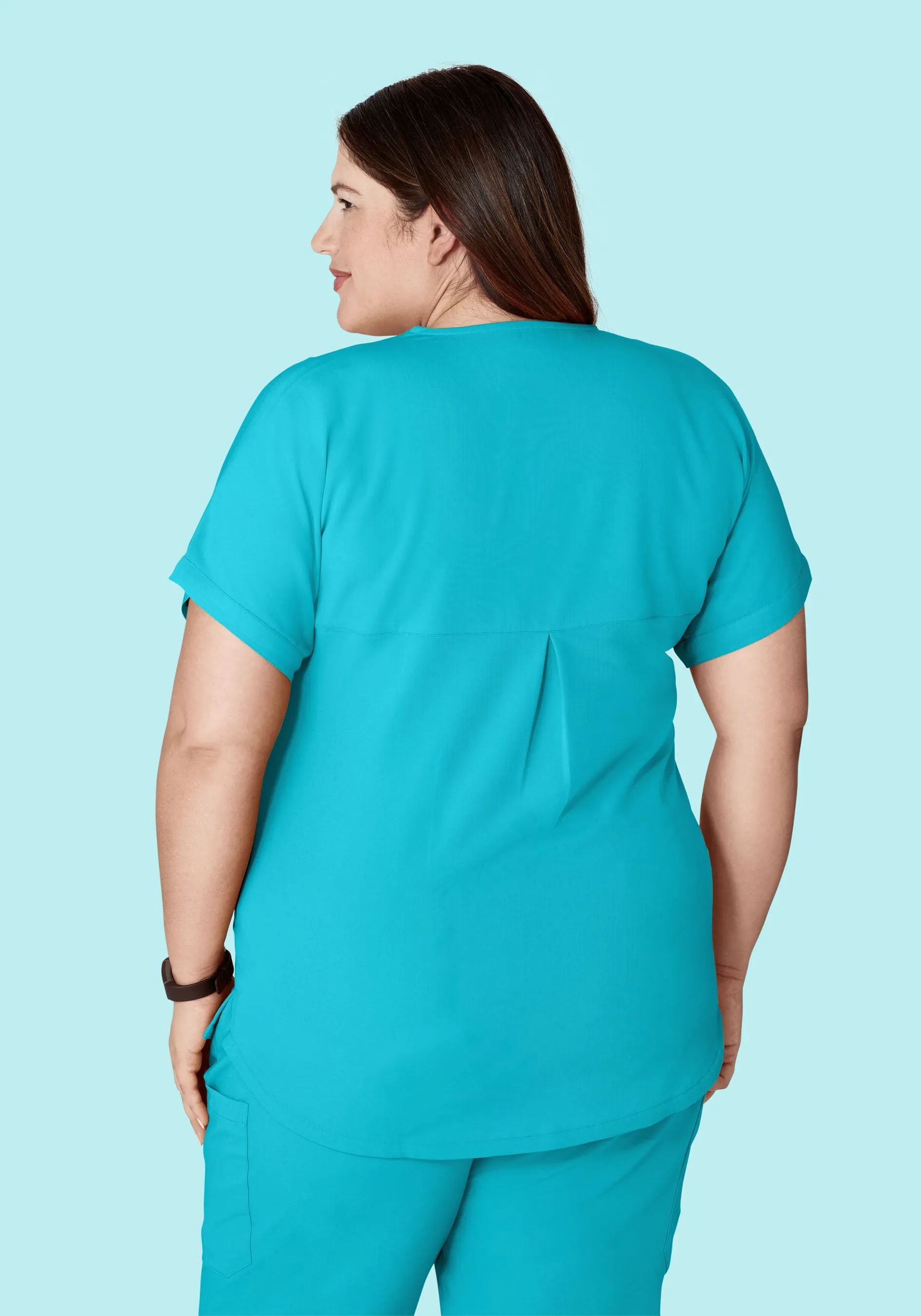 Oversized V Neck Top Teal