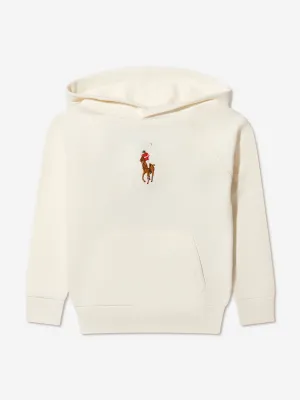 Ralph Lauren Girls Logo Hoodie in White
